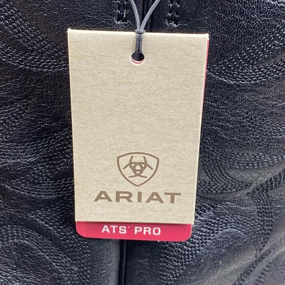 NWT Ariat Mens Heritage ATS PRO Black Leather Cowboy Boot Size US 9.5 EE - Picture 11 of 11